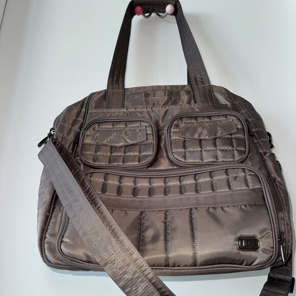 LARGE Lug Puddle Jumper LE Tote Bag Handbag Travel Crossbody Carryon Steel Grey - Picture 11 of 15